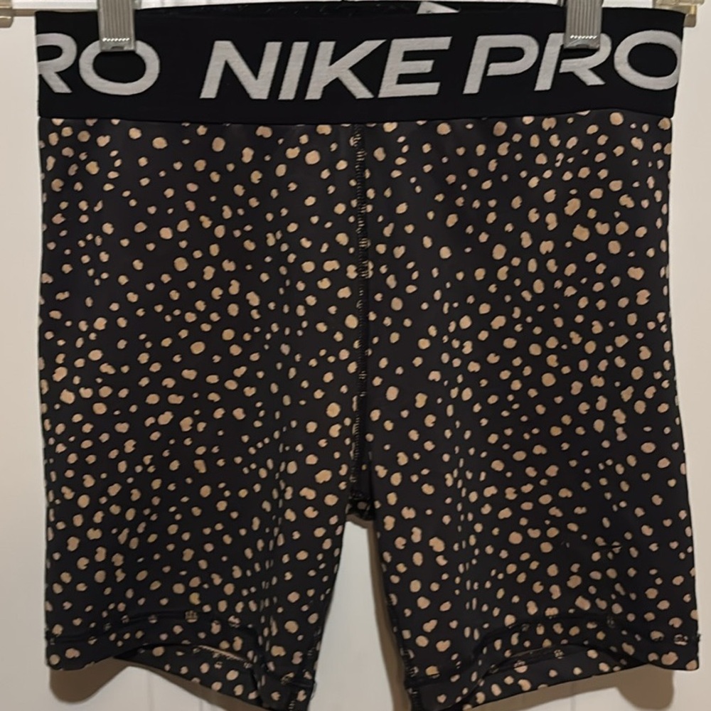 Nike Pro Black with Tan Dots Shorts